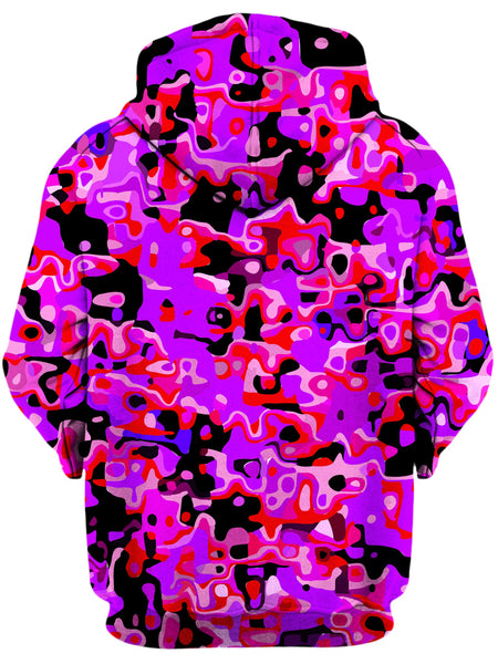 Big Tex Funkadelic - Purple Red and Black Rave Camo Melt Unisex Hoodie
