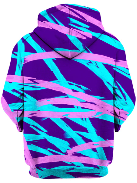 Big Tex Funkadelic - Purple and Blue Rave Abstract Unisex Zip-Up Hoodie