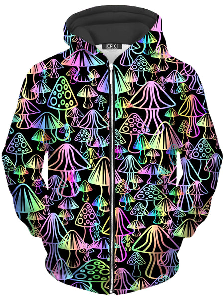 Sartoris Art - Magic Mushroom Unisex Zip-Up Hoodie