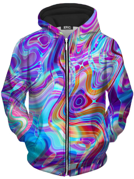 Art Designs Works - Aqua Realm Unisex Zip-Up Hoodie