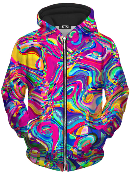 Art Designs Works - Psych Dip Unisex Zip-Up Hoodie