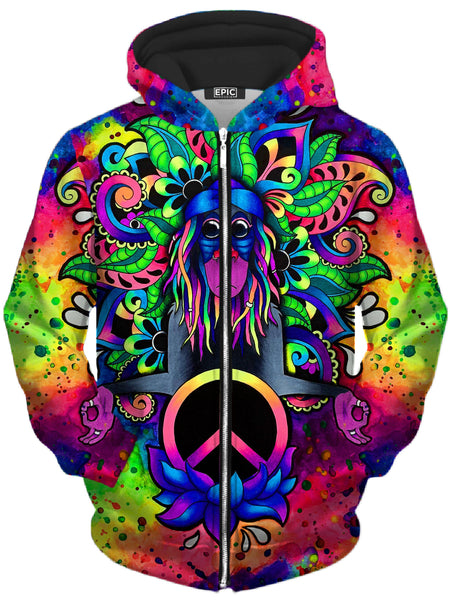 BrizBazaar - Peace Rafiki Unisex Zip-Up Hoodie