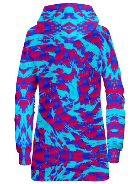 Big Tex Funkadelic - Berry Blast Hypno Splatter Hoodie Dress