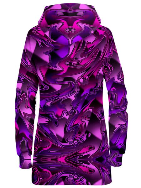 Big Tex Funkadelic - Pink and Purple Chromatic Melt Hoodie Dress