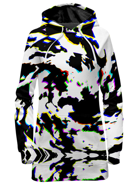 Big Tex Funkadelic - Cow Hide Print Rave Drip Hoodie Dress