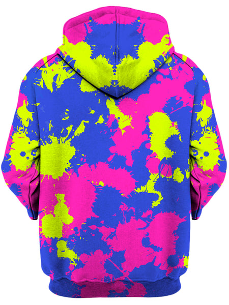 Big Tex Funkadelic - Neon Pink Purple Paint Splatter Unisex Hoodie