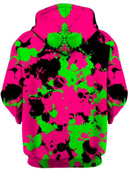 Big Tex Funkadelic - Pink Black and Green Paint Splatter Unisex Hoodie