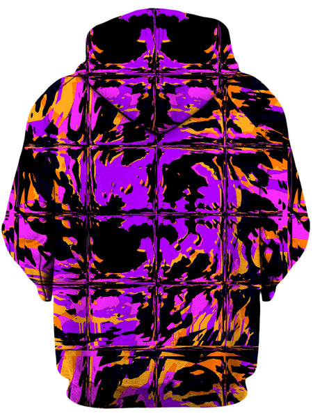 Big Tex Funkadelic - Purple Blackout Rave Glitch Unisex Zip-Up Hoodie
