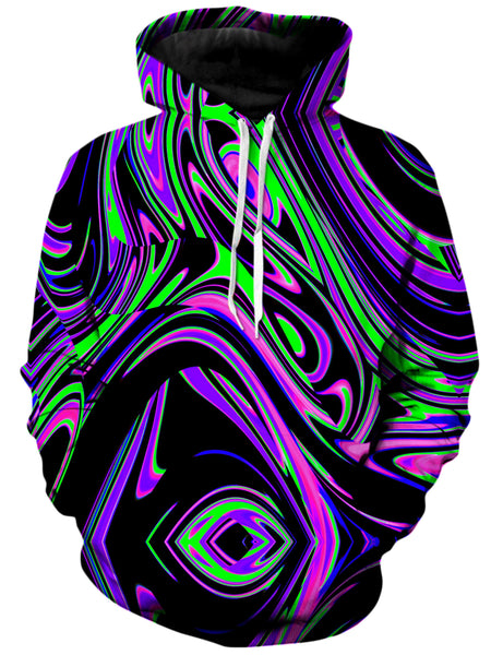 Big Tex Funkadelic - Violet and Lime Blackout Drip Unisex Hoodie
