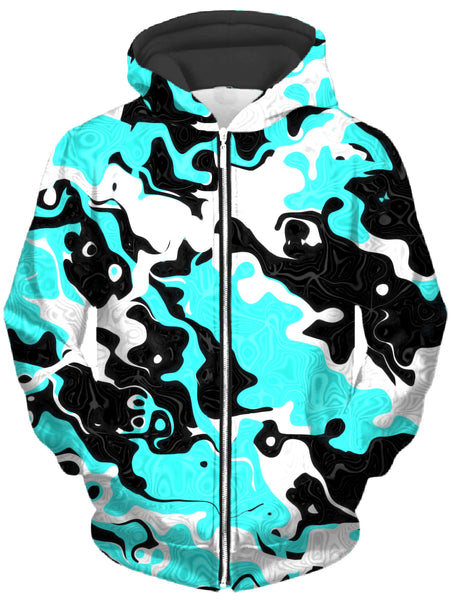 Big Tex Funkadelic - Oil Spill Rave Camo Unisex Zip-Up Hoodie