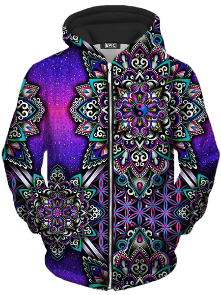 BrizBazaar - Blooming Balance Unisex Zip-Up Hoodie