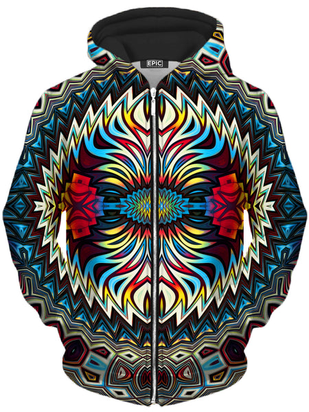 Glass Prism Studios - Fire for the Tribe Unisex Zip-Up Hoodie