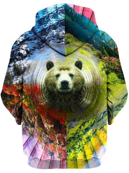 Lucid Eye Studios - PLUR Bear Unisex Zip-Up Hoodie
