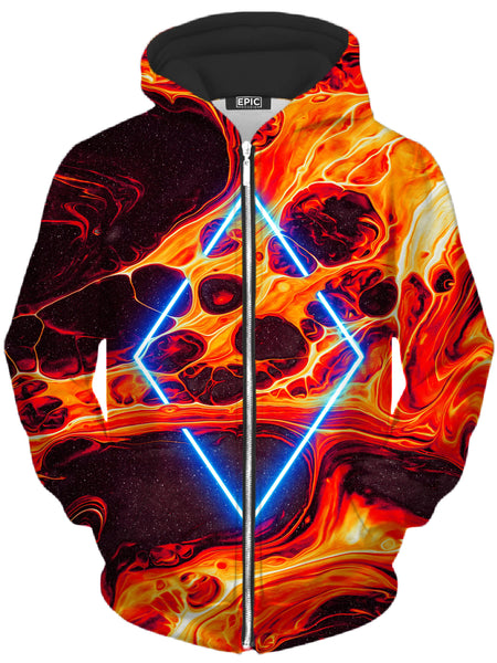 Noctum X Truth - Portal Home Orange Unisex Zip-Up Hoodie