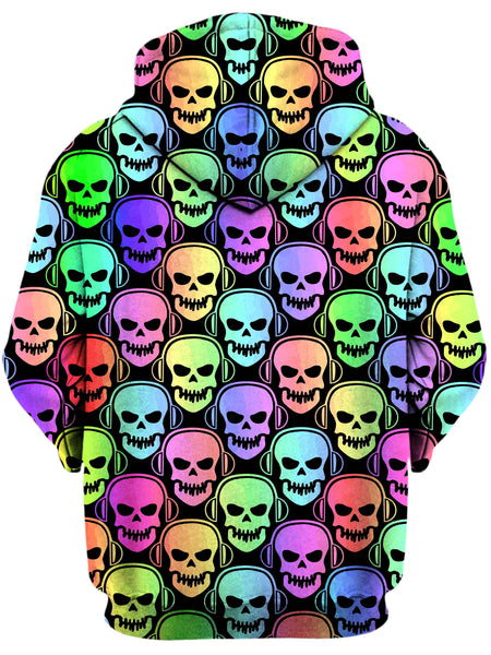 Sartoris Art - Skull Deejays Unisex Zip-Up Hoodie