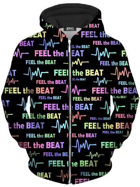 Sartoris Art - Feel the Beat Unisex Zip-Up Hoodie