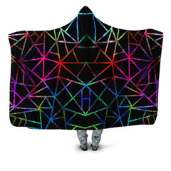 Webbed Geometric Hooded Blanket