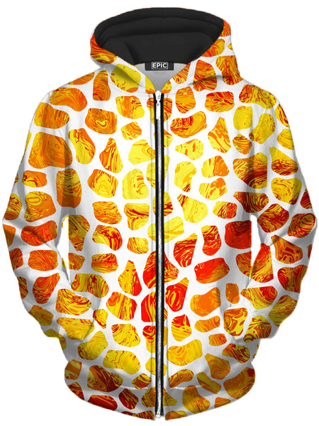 Sartoris Art - Giraffe Pattern Unisex Zip-Up Hoodie