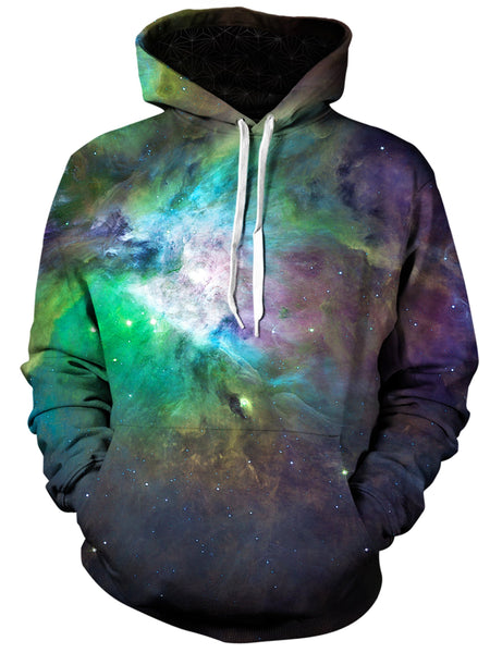 Gratefully Dyed Damen - Galactic Green Galaxy Unisex Hoodie
