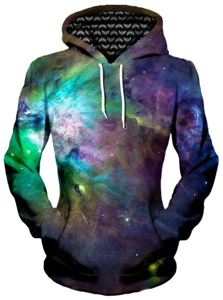 Gratefully Dyed Damen - Galactic Green Galaxy Unisex Hoodie