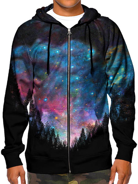 Gratefully Dyed Damen - Galactic Valley Unisex Zip-Up Hoodie