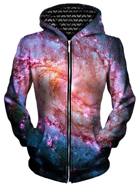 Gratefully Dyed Damen - Twisted Skies Unisex Zip-Up Hoodie