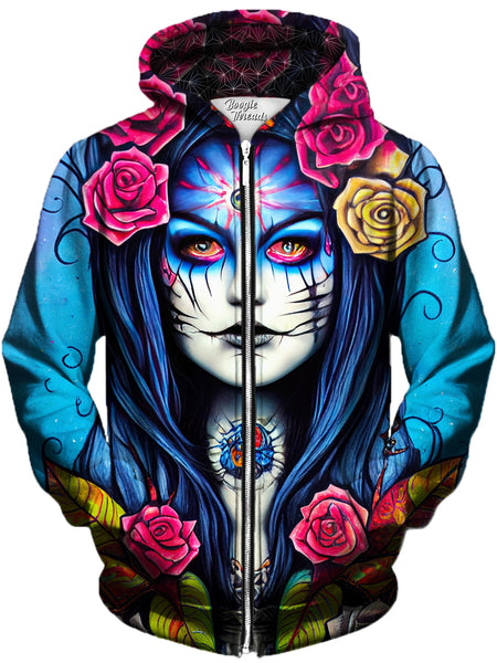 Gratefully Dyed Damen - Illustrious Temper Unisex Zip-Up Hoodie