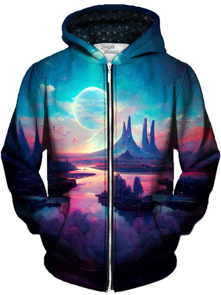 Gratefully Dyed Damen - Scintillating Balance Unisex Zip-Up Hoodie