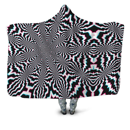 Art Designs Works - Fractal Ripples Hooded Blanket