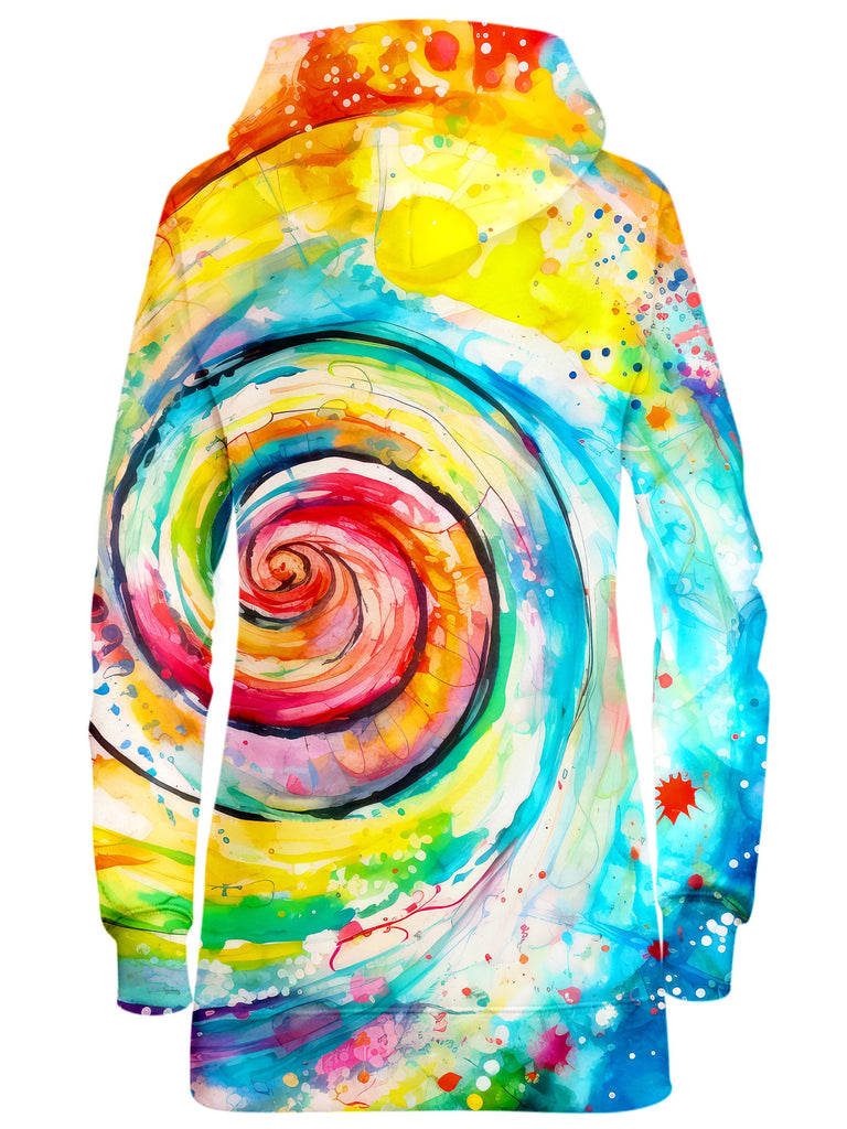 Water Color Swirl Hoodie Dress
