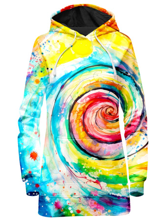 Art Designs Works - Water Color Swirl Hoodie Dress