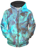 Aqua Plasma Unisex Zip-Up Hoodie Art Designs Works Epic Hoodie