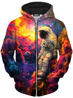 Astro Journey Unisex Zip-Up Hoodie Art Designs Works Epic Hoodie