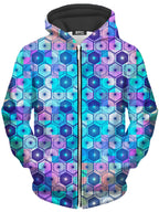 Hexa Haze Unisex Zip-Up Hoodie Art Designs Works Epic Hoodie
