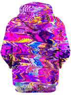 Purple Acid Glitch Waves Unisex Hoodie Art Designs Works Epic Hoodie