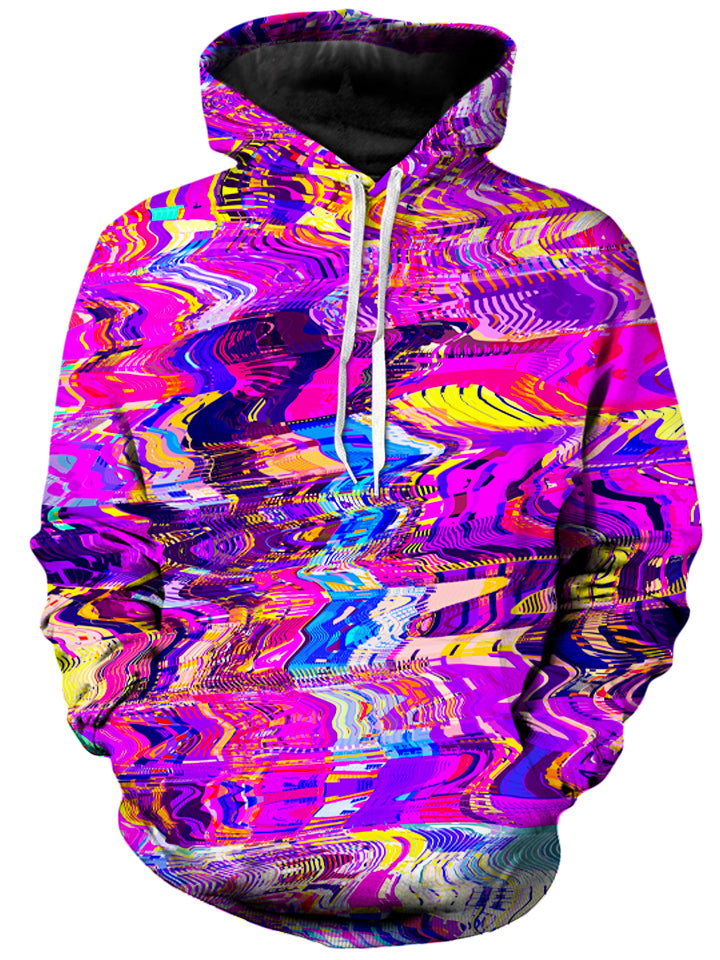 Purple Acid Glitch Waves Unisex Hoodie Art Designs Works Epic Hoodie