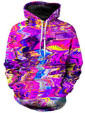 Purple Acid Glitch Waves Unisex Hoodie Art Designs Works Epic Hoodie