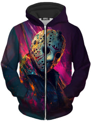 Neon Nightmare Unisex Zip-Up Hoodie