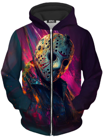 iEDM - Neon Nightmare Unisex Zip-Up Hoodie