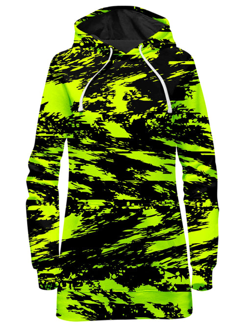 Black Lime Bolt Glitch Hoodie Dress Big Tex Funkadelic Epic Hoodie
