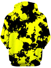Yellow and Black Paint Splatter Unisex Hoodie
