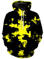 Black and Yellow Abstract Unisex Hoodie