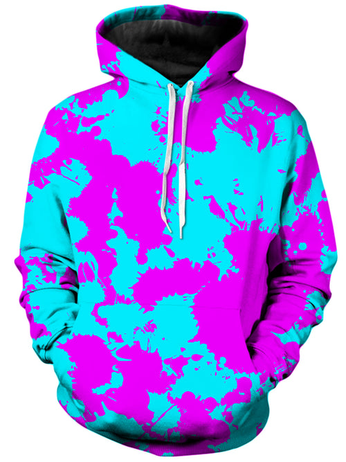 Blue and Purple Paint Splatter Unisex Hoodie Big Tex Funkadelic Epic Hoodie