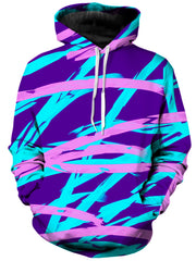 Purple and Blue Rave Abstract Unisex Hoodie