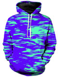 Purple Mint Rave Zebra Stripe Unisex Hoodie