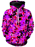Purple Red and Black Rave Camo Melt Unisex Hoodie Big Tex Funkadelic Epic Hoodie