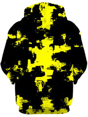 Black and Yellow Abstract Unisex Zip-Up Hoodie