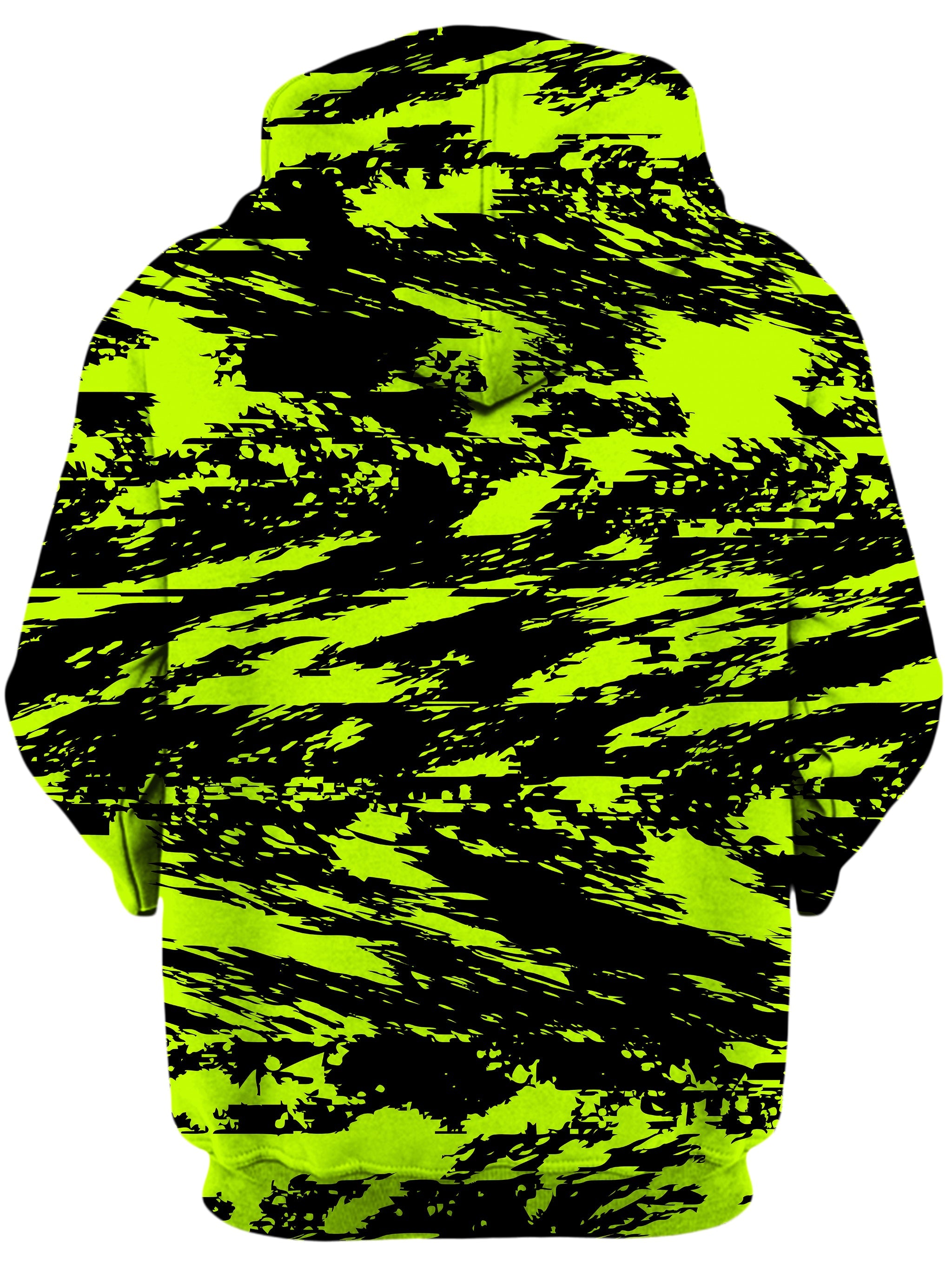 Black Lime Bolt Glitch Unisex Zip-Up Hoodie