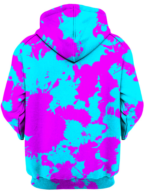Blue and Purple Paint Splatter Unisex Zip-Up Hoodie Big Tex Funkadelic Epic Hoodie