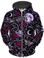Black Garden Unisex Zip-Up Hoodie